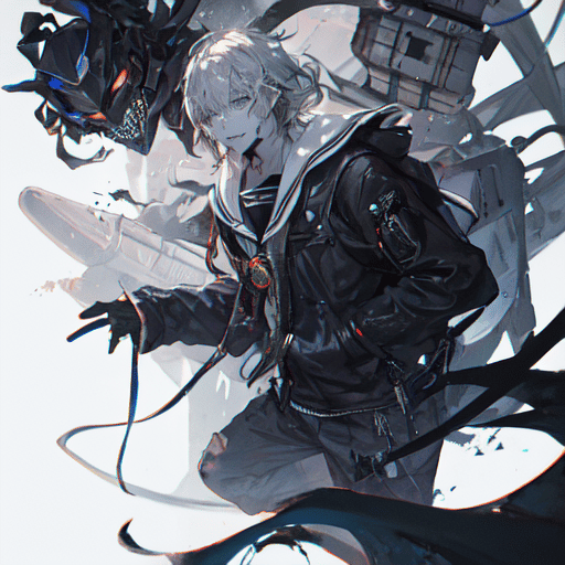 AI art "An interaction with a scary monster"