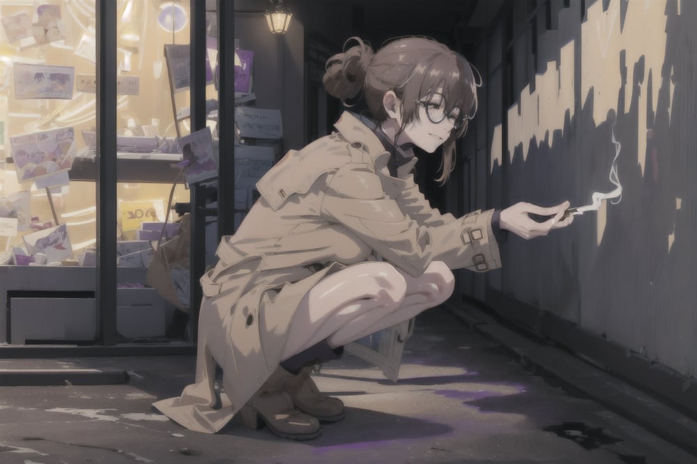 AI art "Smoking buddies - Uguisu anko"