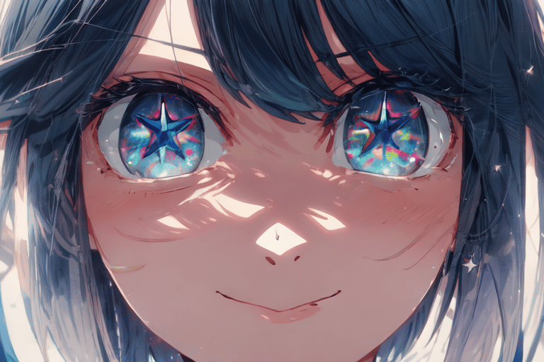 AI art "黒川あかね　『てへっ⭐︎』"