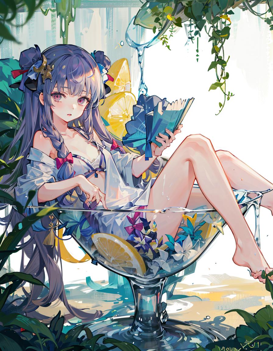 【Concept】Girl In Cocktail Glass 鸡尾酒杯中的女孩 - AI Model cover image