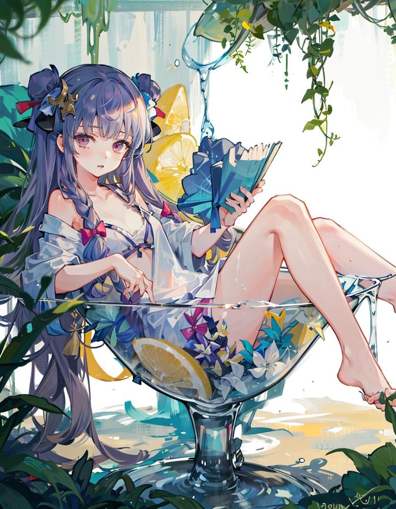 【Concept】Girl In Cocktail Glass 鸡尾酒杯中的女孩 - AI Model cover image