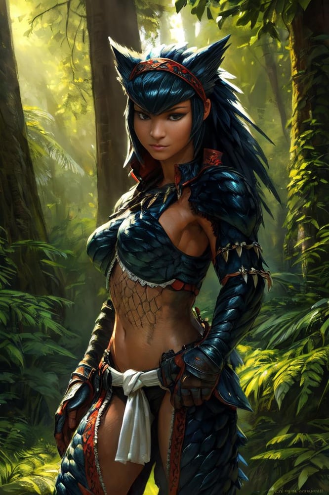Nargacuga (Female Armor) - AI Model cover image