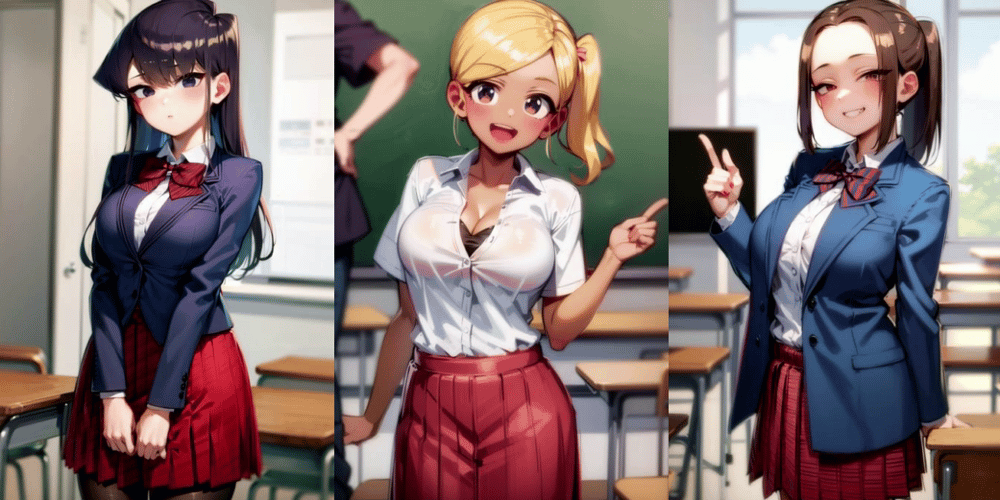 3 in 1 Komi Shouko - Manbagi Rumiko - Onemine Nene | Komi Can't Communicate - AI Model cover image