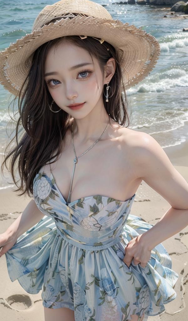 Fresh printed dress - AI Model cover image