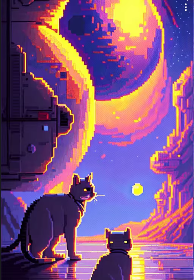 Pixel Art - trained with no data (animated gifs) - AI LoRA model on PixAI