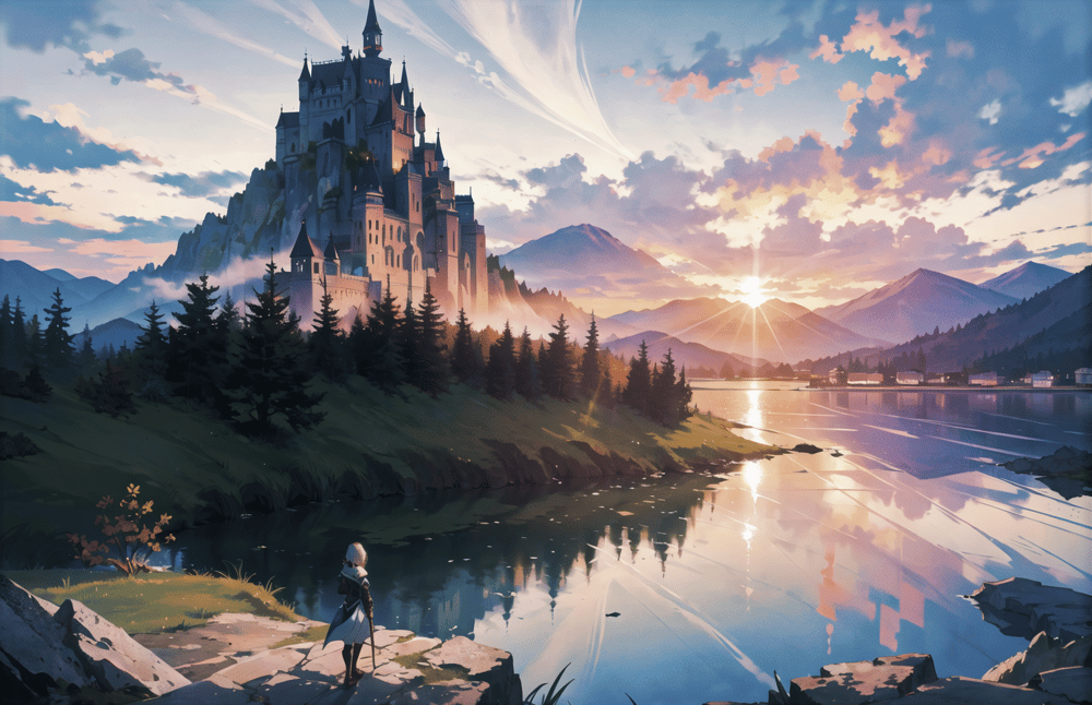 AI art "LAND OF MIST"