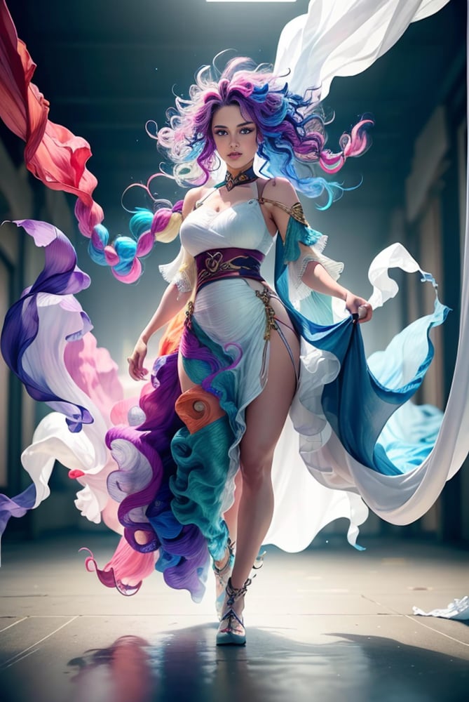 Flowing Fabrics - AI Model cover image