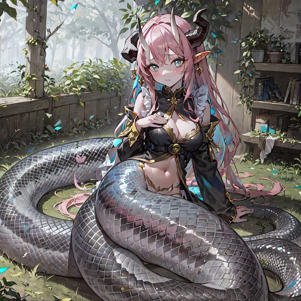 AI art "Pretty shimmering Lamia"