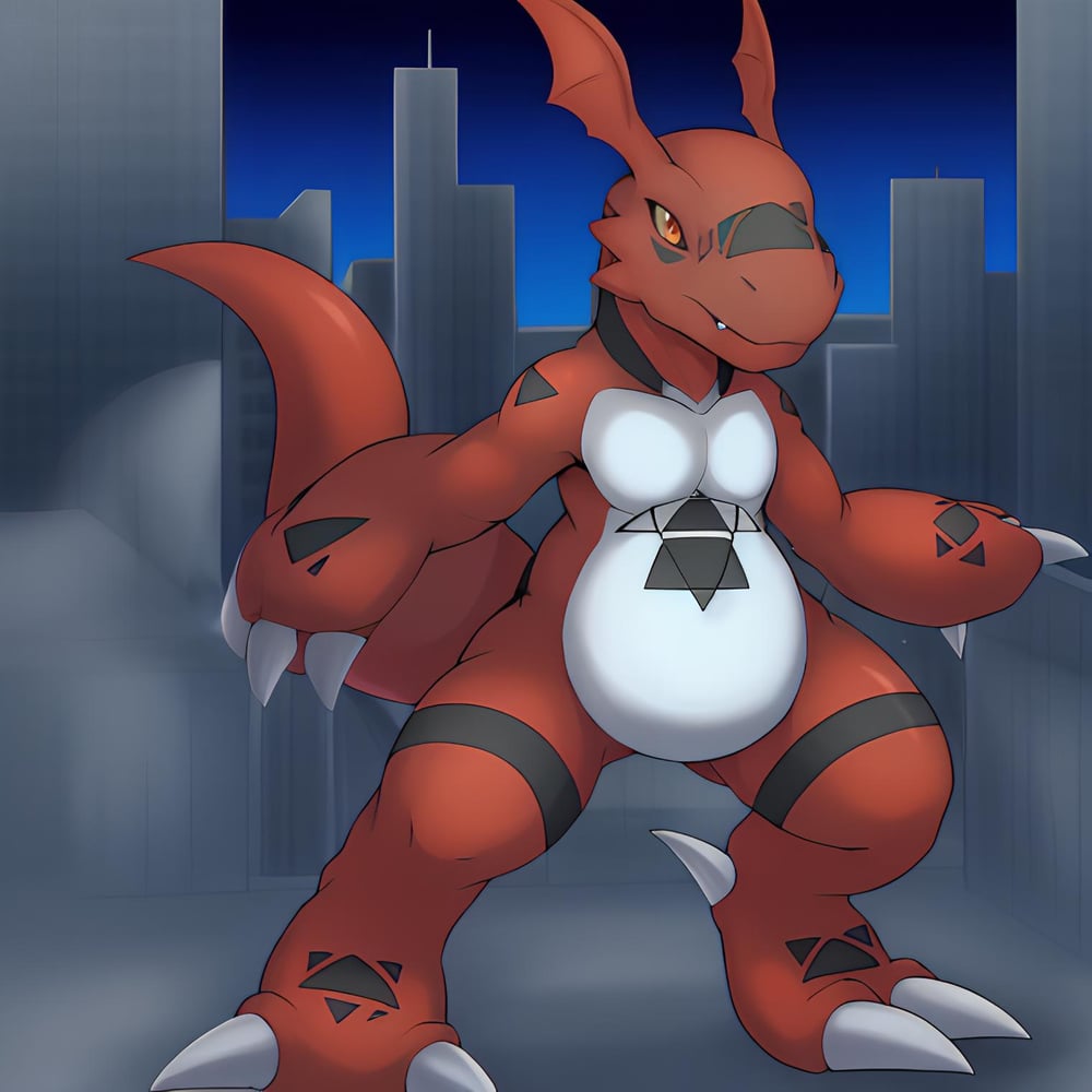 Guilmon digimon Lora - AI LoRA model on PixAI