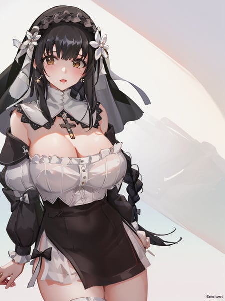 Sinisistar nun（white/black clothes） - AI Model cover image