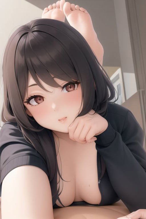 pixa_ rest on stomach, feet up (pose) - AI LoRA model on PixAI