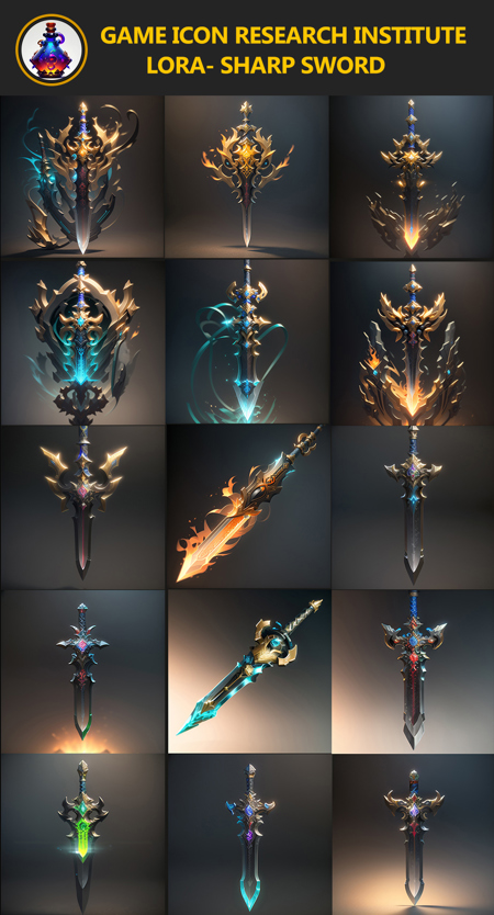 Game Icon Research (Sharp Sword) - AI Model cover image