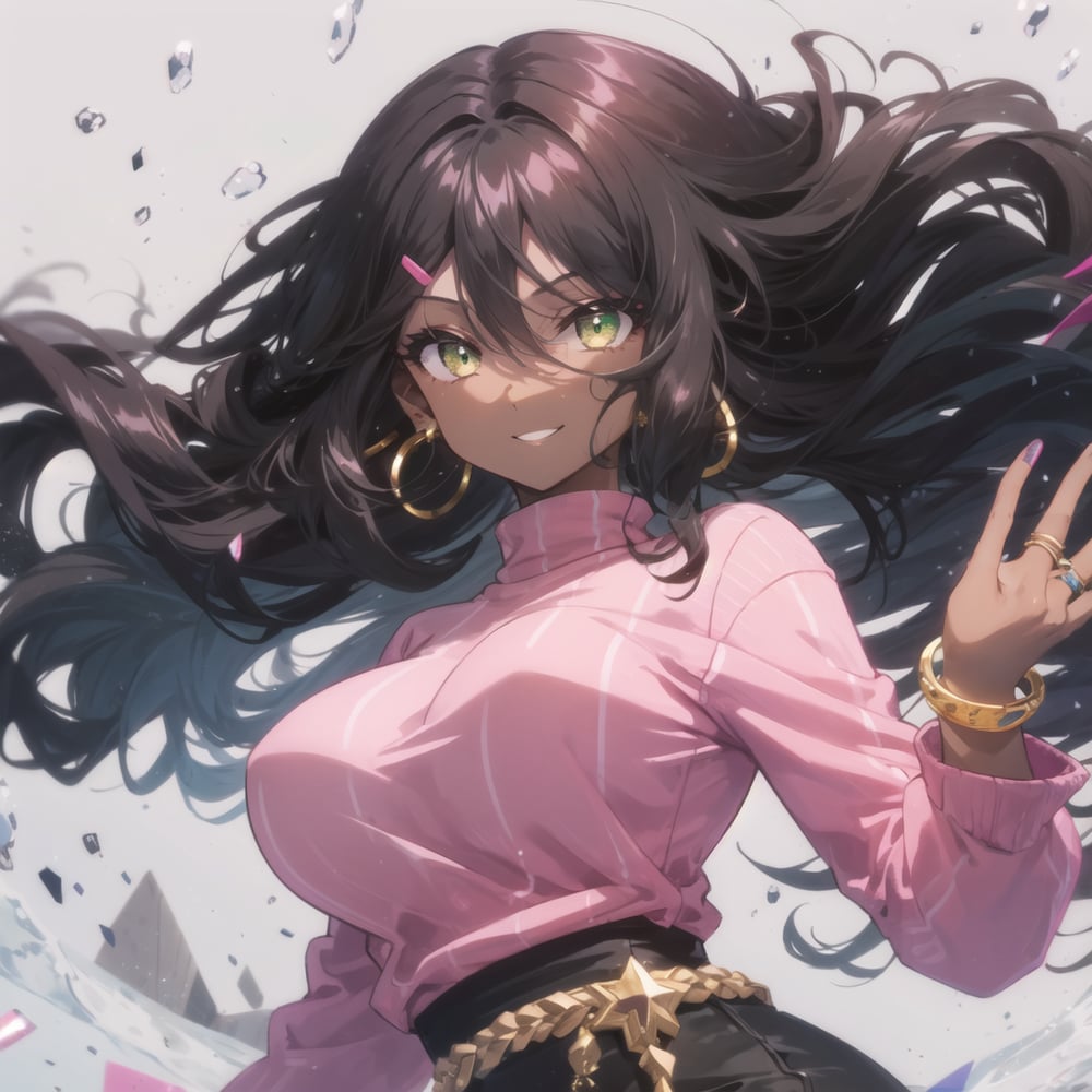 AI art "dark skin girl"