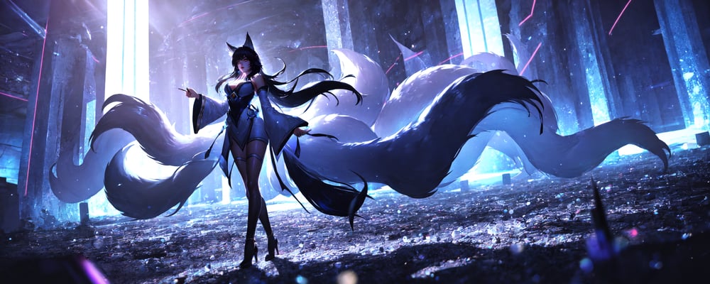 AI art "Glitter Ahri"