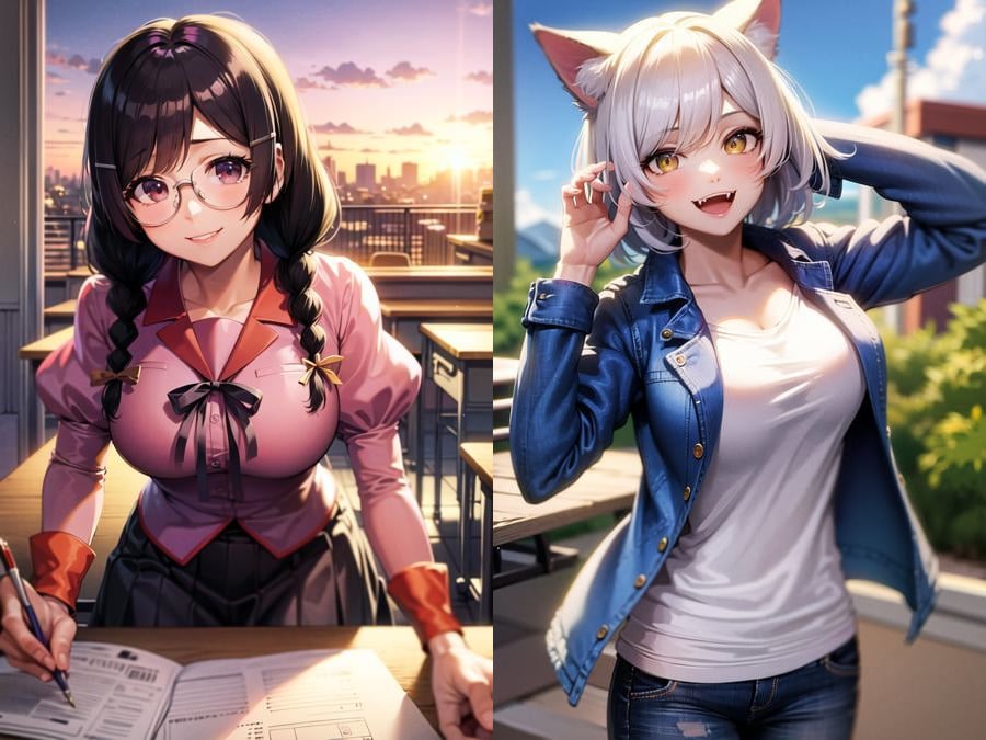 Hanekawa Tsubasa & Black Hanekawa | Monogatari Series - AI Model cover image