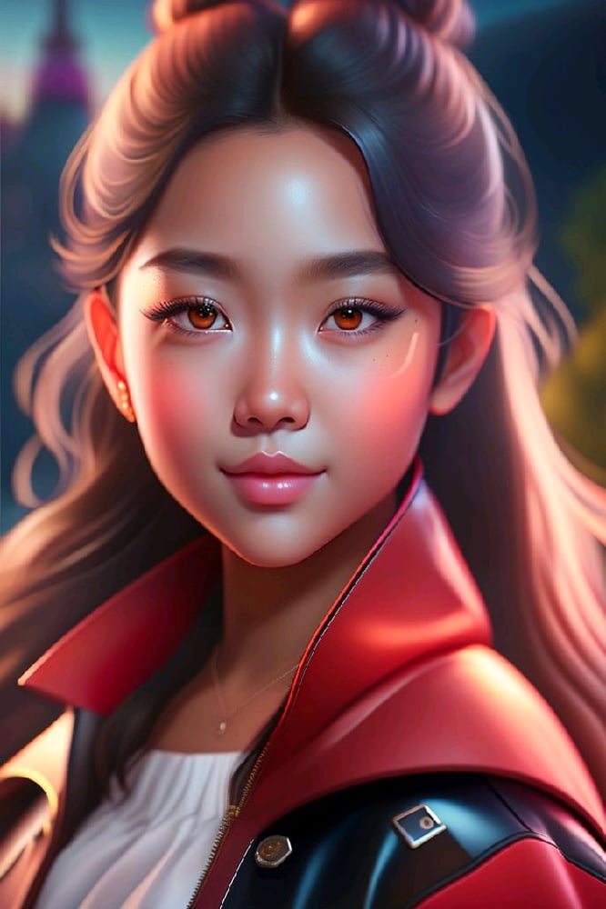 AI art "A portrait of Myanmar young girl"