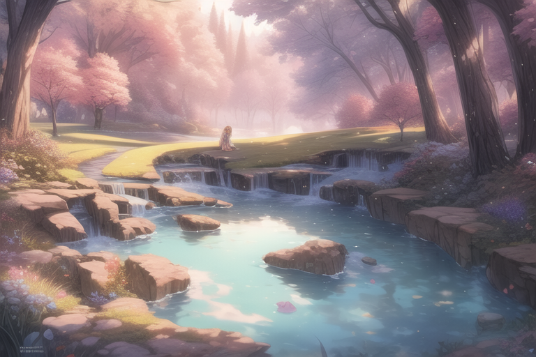 AI artwork for keywords <lora:Concept_add_detail:1> (masterpiece, Good Quality, Best Quality: 1.5) shalow lake, tiny stones on edge