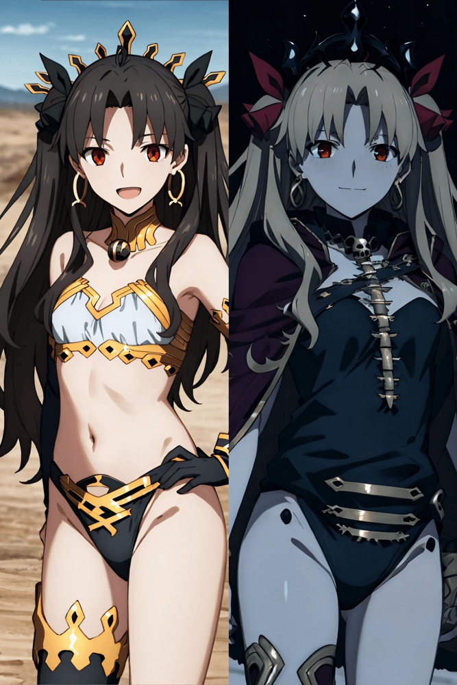 Ishtar & Ereshkigal | Fate/Grand Order: Zettai Majuu Sensen Babylonia - AI LoRA model on PixAI