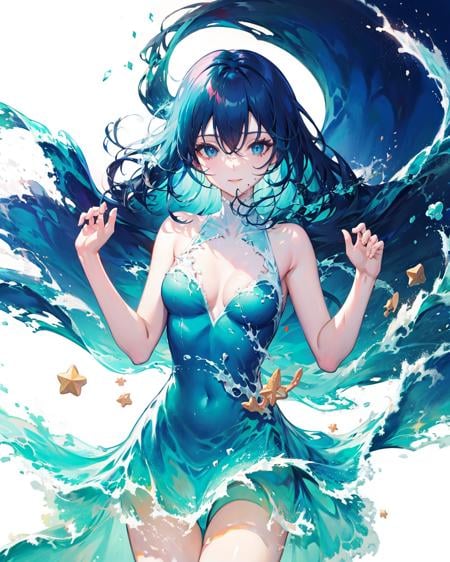 【Concept】Liquid Clothes/Liquid Dress 水裙 - AI Model cover image