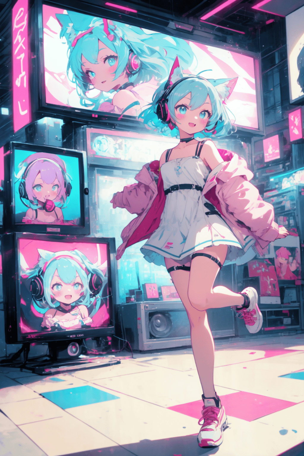 AI art "nekomimi" featuring #Original