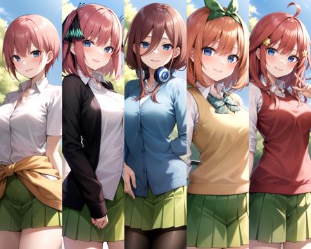 Nakano sisters: Ichika, Nino, Miku, Yotsuba, Itsuki - AI Model cover image