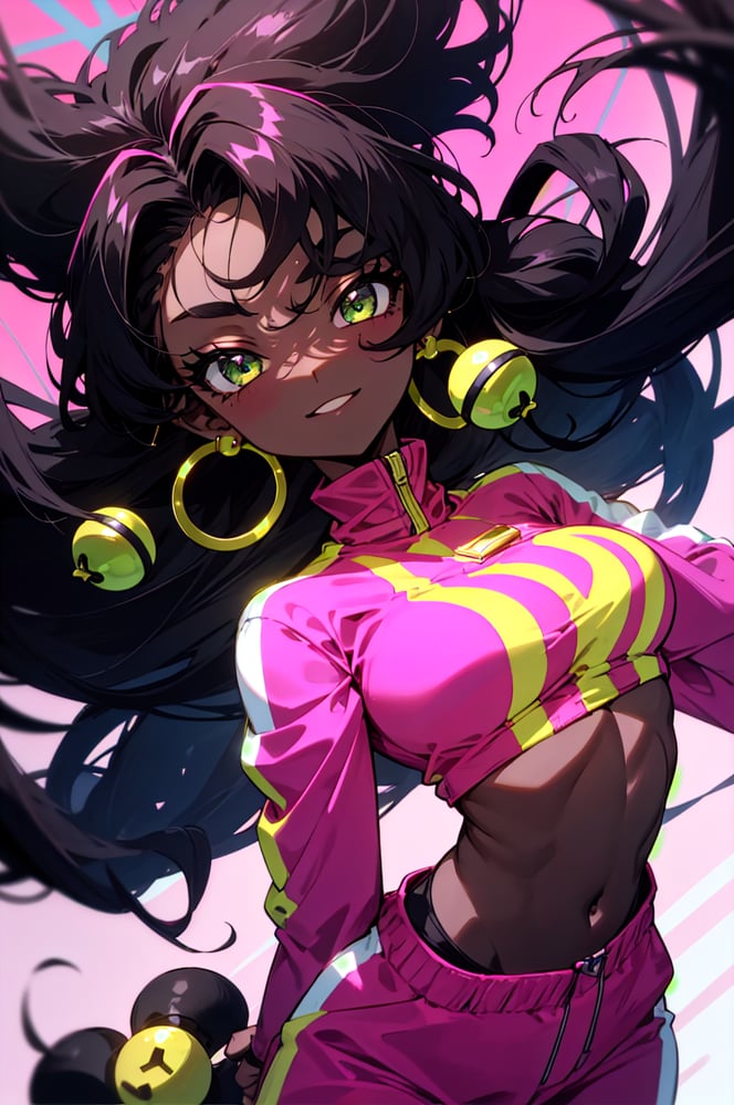 AI art "pink dark skin girl"