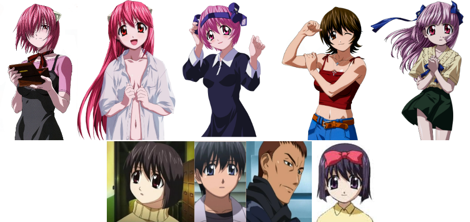 Elfen cheap lied characters