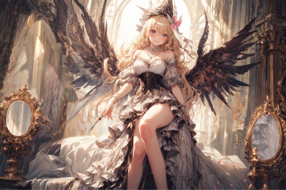 AI art "angel of darkness"