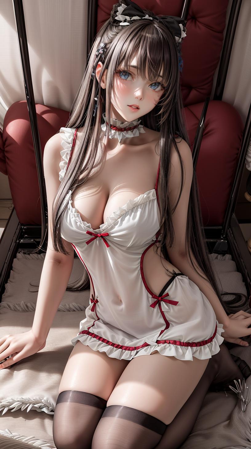Japanese maid dress style 3 - AI Model cover image