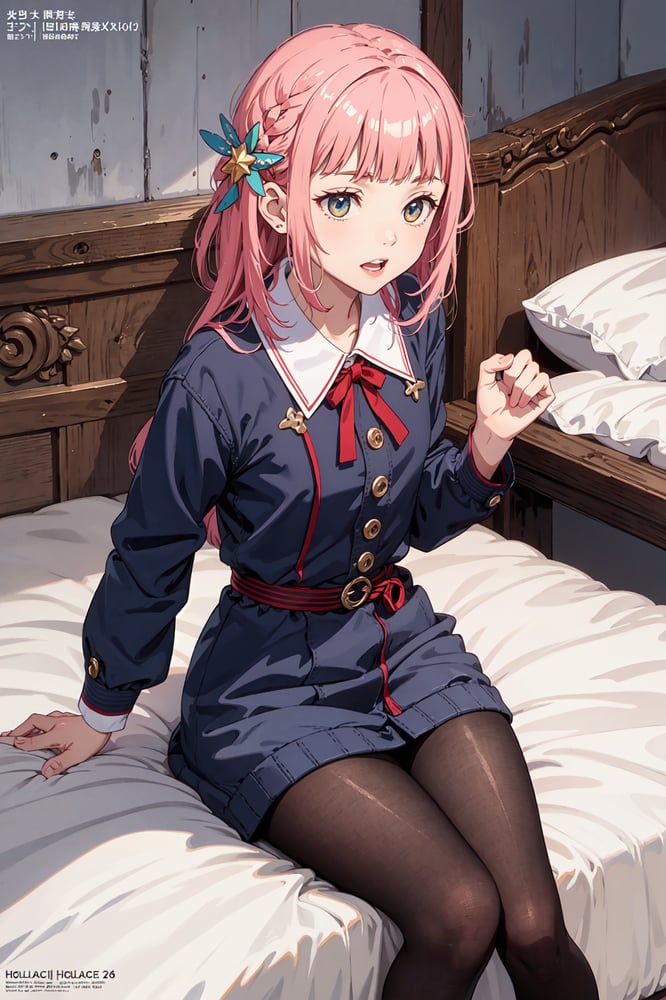 AI art "Tights" for keywords 1 girl, sitting on bed, tights, bedroom