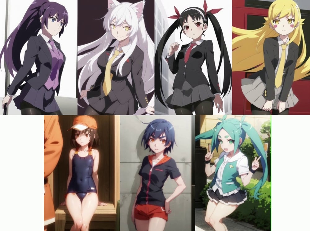 Monogatari Series Characters Pack - AI Model cover image