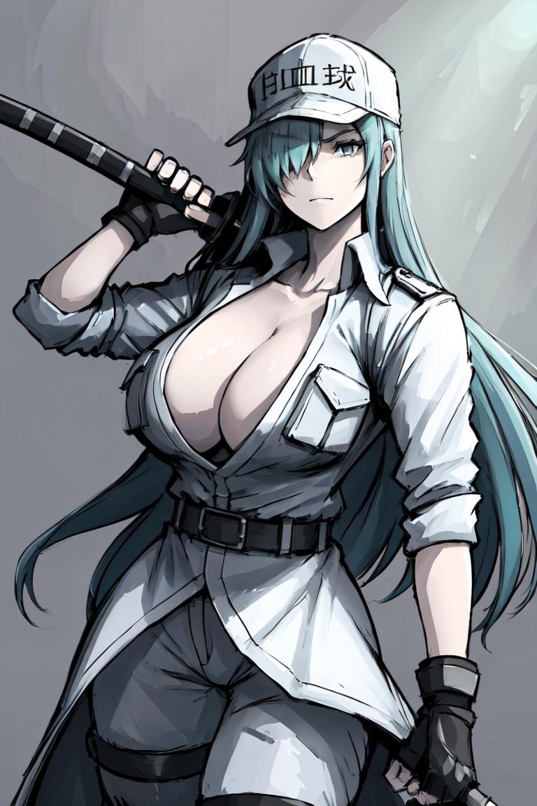 あいさん専用 U-1196 工作细胞 白细胞 Cells at Work Black - AI Art Model | PixAI