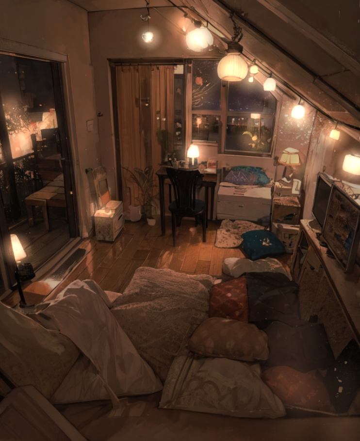 AI art "Bedroom ver 2"