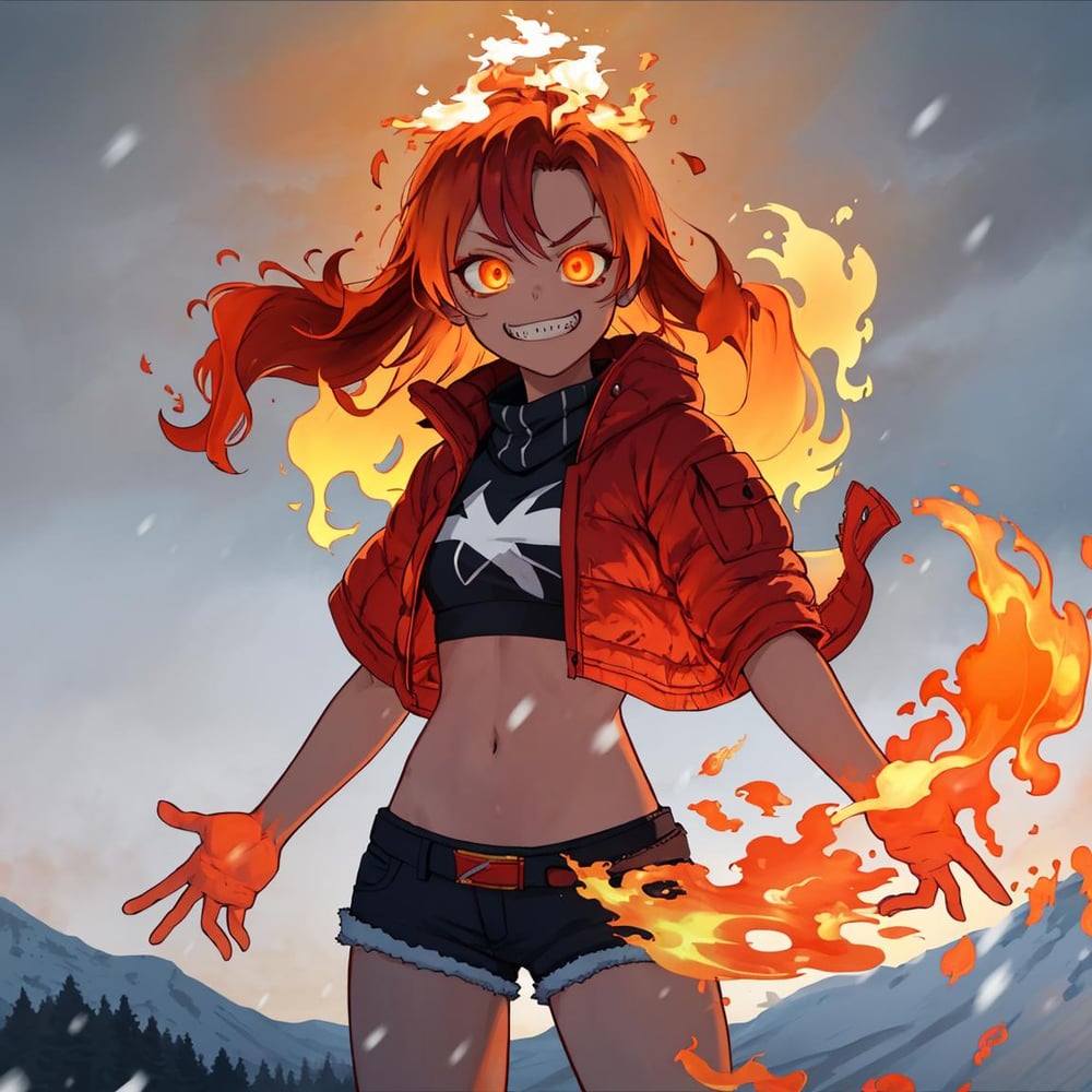 Flaming Orange Hair - AI Model 커버 이미지