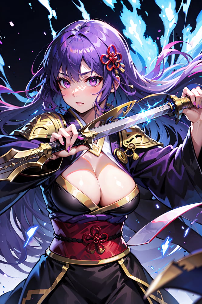 AI art "Shrine maiden warrior"
