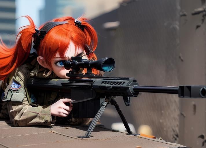 Barrett style .50 caliber sniper rifle - AI Model cover image