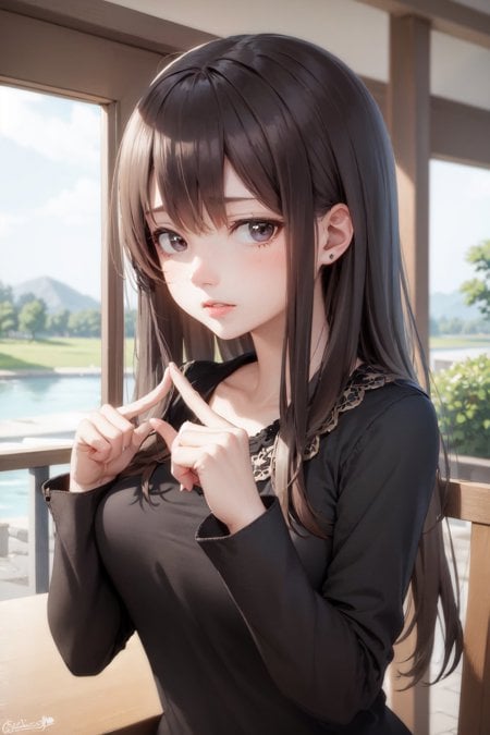 Index Fingers Together - Pose - AI Model cover image