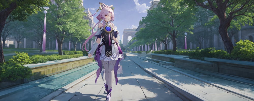 AI art "exploring" for keywords ((masterpiece,best quality)), highres, 1girl, fuxuan, closed mouth, wide shot, <lora:fuxuanV3c:1>