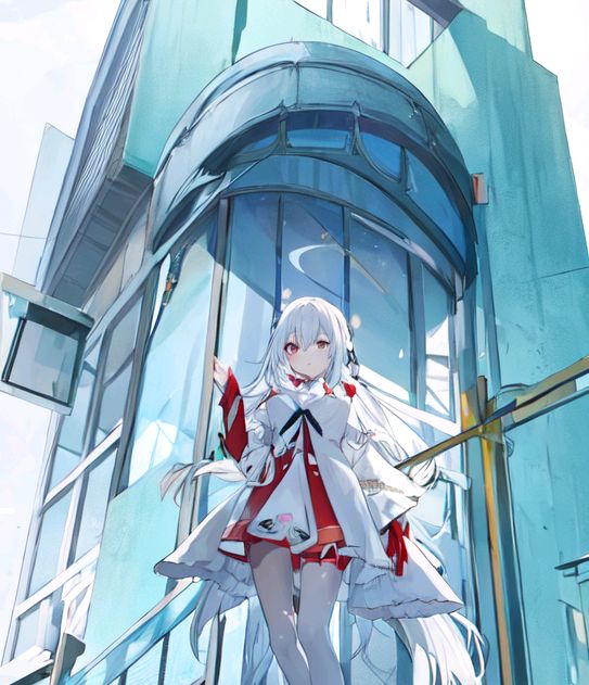 AI art "塔の少女"