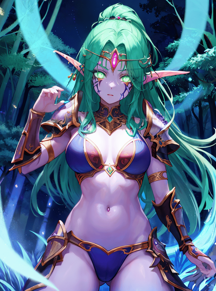 night elf from world of warcraft - AI LoRA model on PixAI