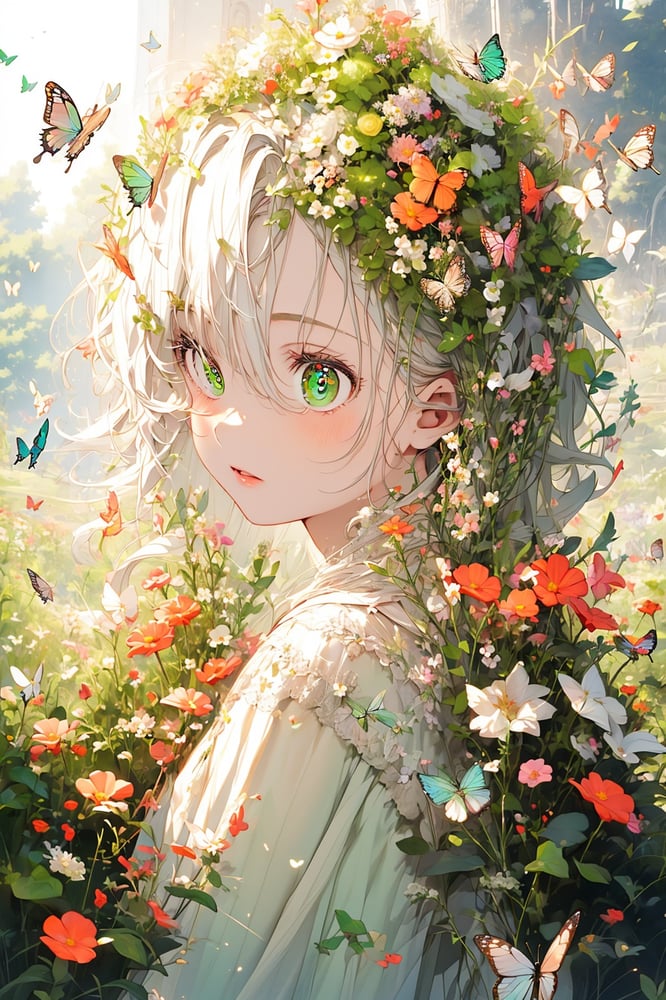 Butterfly & Flowers Multiply Style - AI Model cover image