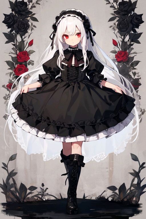 AI art "rozen maiden doll numb.1 suigintou"