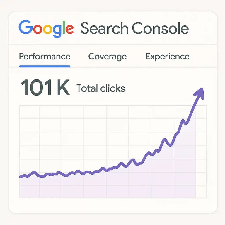 Gráfico ilustrando aumento de tráfego após comprar backlinks com a QMIX Digital
