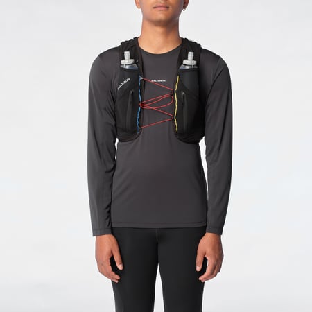 Salomon, სარბენი აქსესუარები, Salomon ADV SKIN 12 RACE FLAG, Unisex Running Vest with flasks included