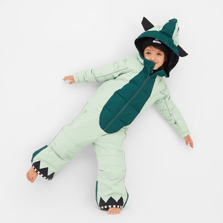 ბავშვის სასრიალო ტანსაცმელი, WeeDo LILIDO Mint Monster Snowsuit, ბავშვის ზამთრის კომბინეზონი