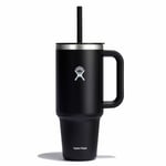 1.2L Insulated tumbler with handle and straw.
