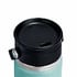 Insulated bottle with lid for hot drinks.