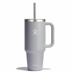 1.2L Insulated tumbler with handle and straw.