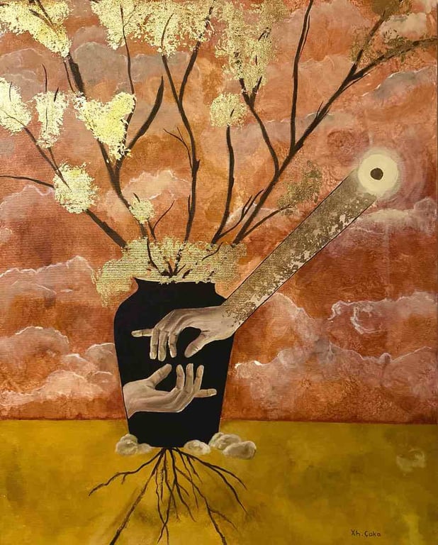 Fotografi e Pikture abstrakte origjinale akrilik ne kanavace në LIST.AL