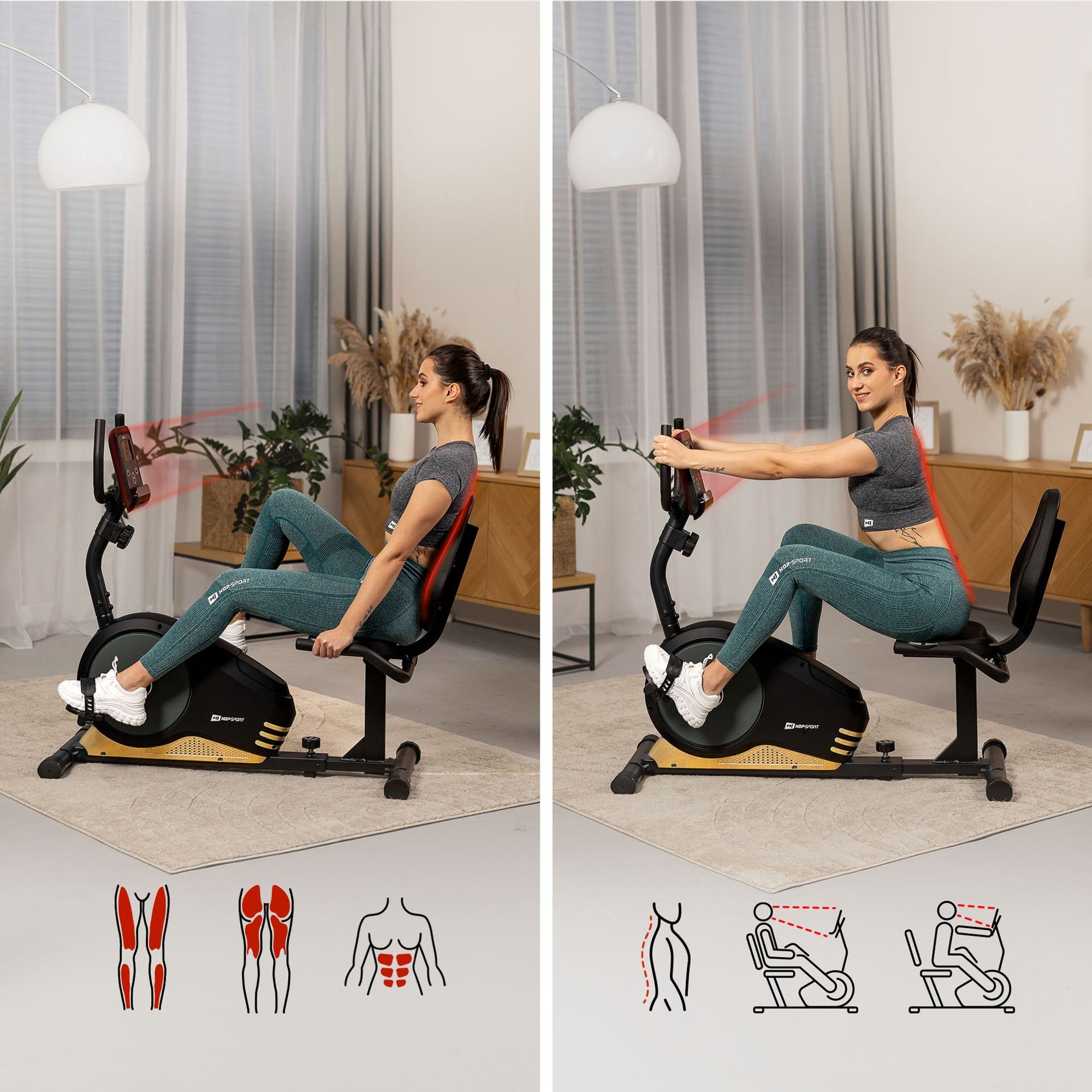 2 Griffmöglichkeiten bei Root Liegeheimtrainer von Hop-Sport